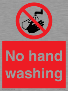 No hand washing